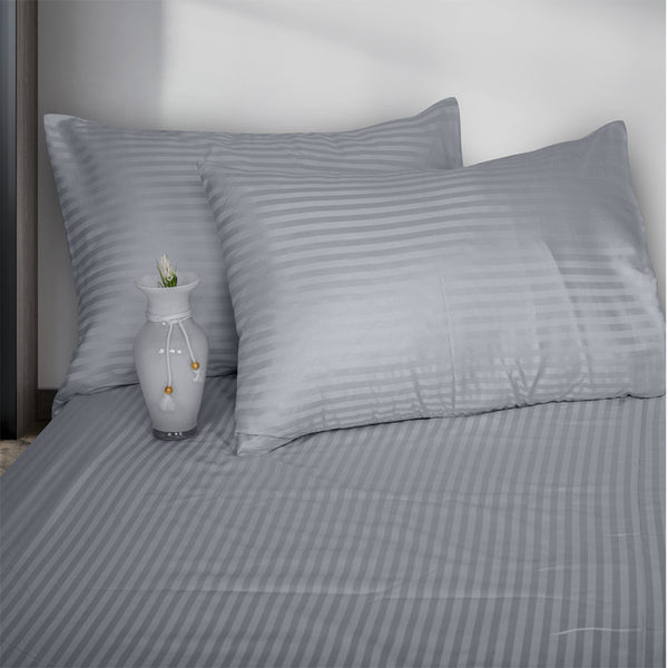 Flat Bed Sheet Striped 4 Pieces Size 240 x 250 cm  Model 016 From Family Bed